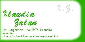 klaudia zalan business card